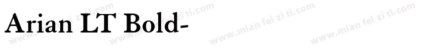 Arian LT Bold字体转换